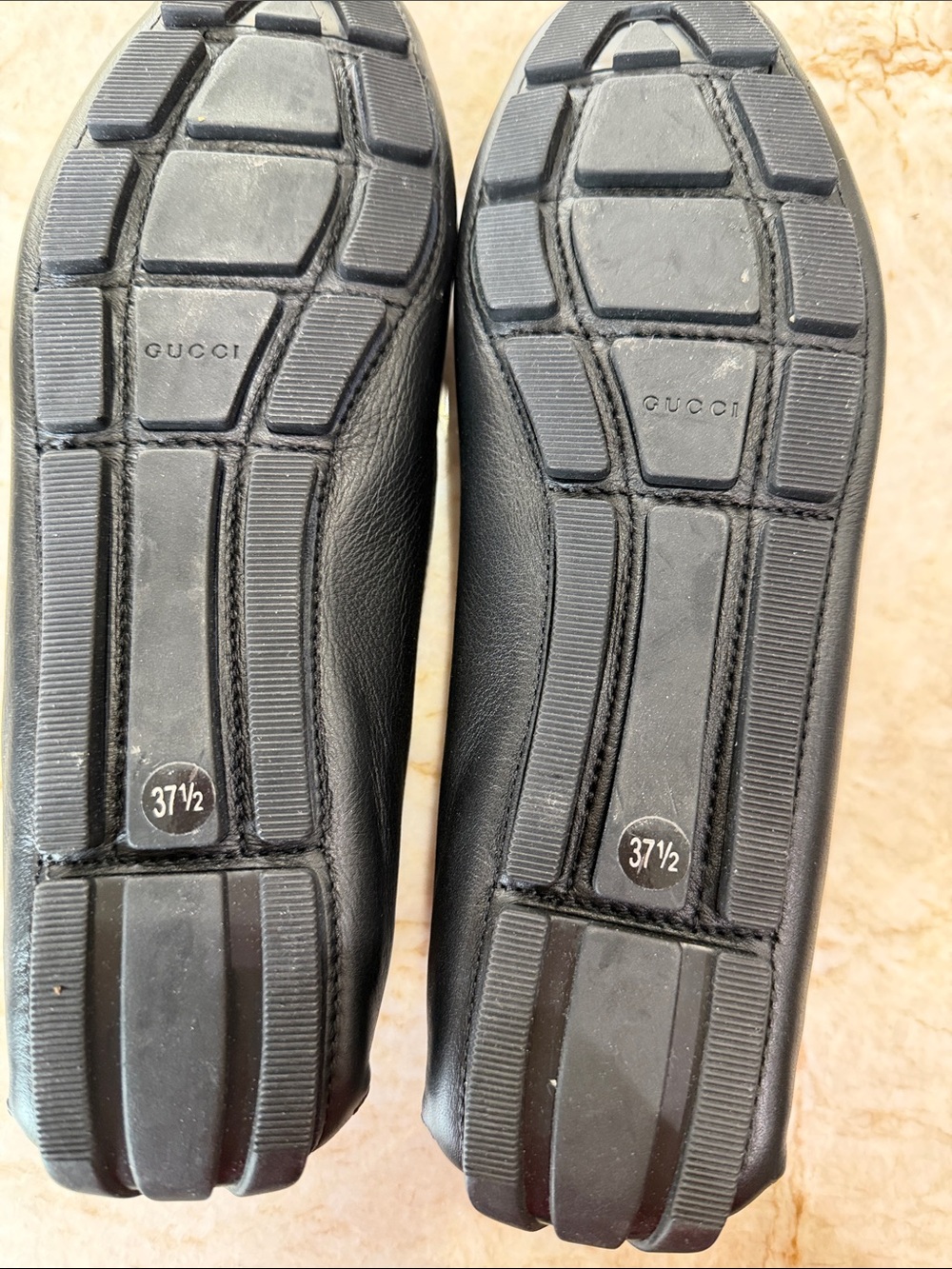 Gucci Black Leather Loafers with Silver Horsebit Detail - Picture 4 of 5
